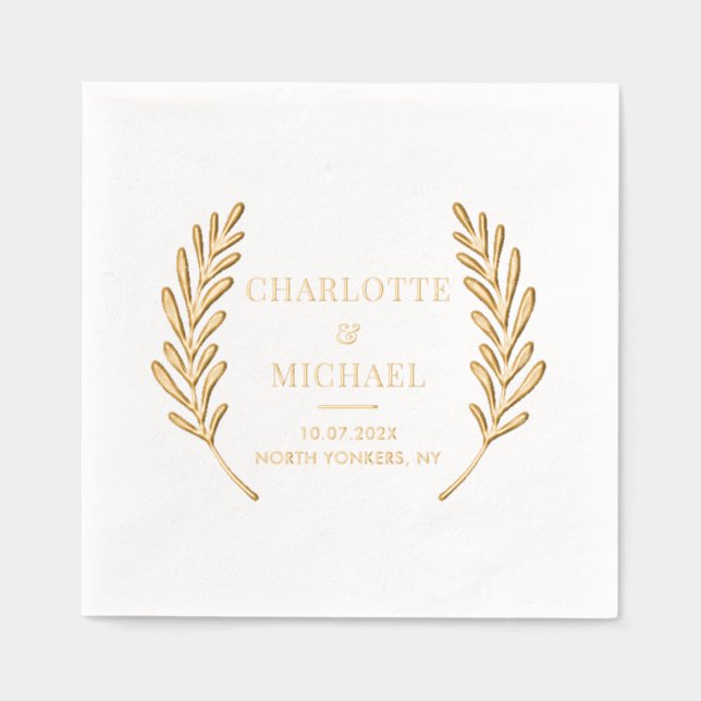 Elégante Réception de mariage Monogramme personnal (Recto)