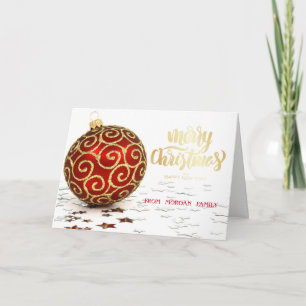 Elegante Red Christmas Ball Stars Weihnachten