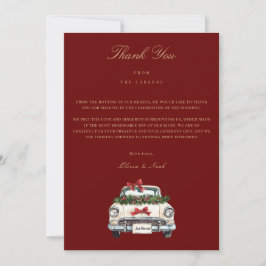 Elegante Red Christmas Deco Danke Karte