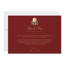 Elegante Red Christmas Deco Danke Karte