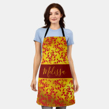 Elegante Red Damask und Gold Textur
