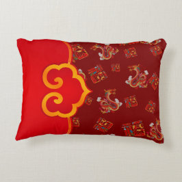 Elegante Red Dragon Chinesisch Neues Jahr Lucky Sy Dekokissen