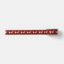 Elegante Red Gold Blume Satinband