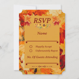 Elegante Red Gold Herbst Leaves Hochzeit im Herbst