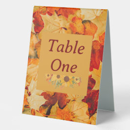 Elegante Red Gold Herbst Leaves Hochzeit im Herbst Tischaufsteller