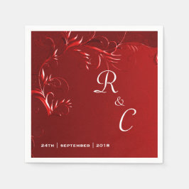Elegante Red Wedding Reception Serviette