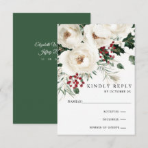 Elegante Red White Winter Christmas