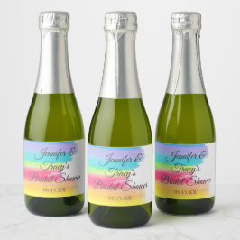 Elegante Regenbogen-Personalized-Brautparty-Mini