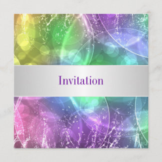 Elegante Regenbogenblasen 12 Special Birthday Even Einladung