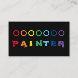 Elegante, regenbogenfarbene Punkte Visitenkarte