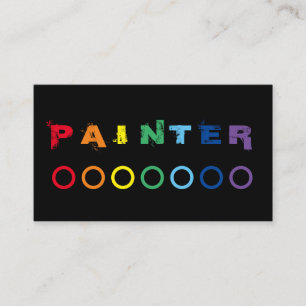 Elegante, regenbogenfarbene Punkte Visitenkarte
