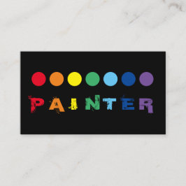 Elegante, regenbogenfarbene Punkte Visitenkarte