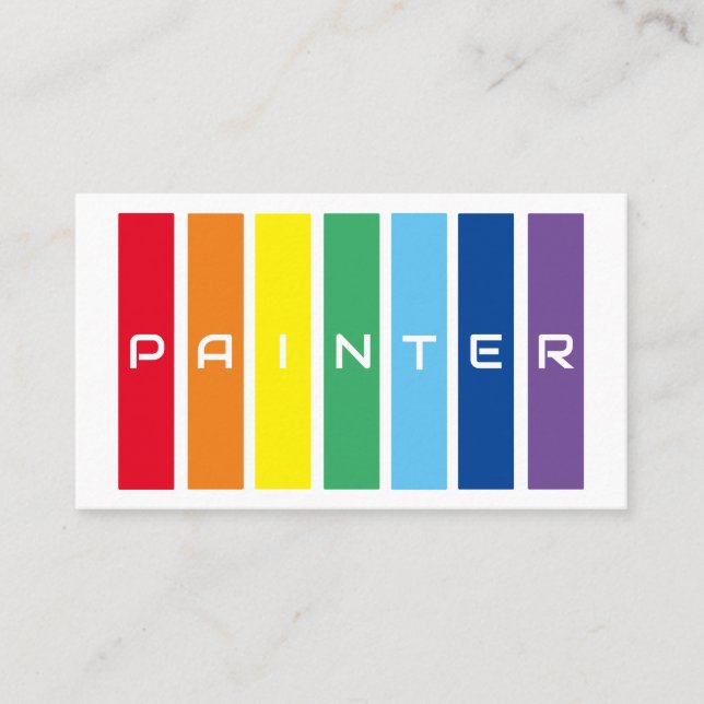 Elegante, regenbogenfarbene Quadrate Visitenkarte (Vorderseite)