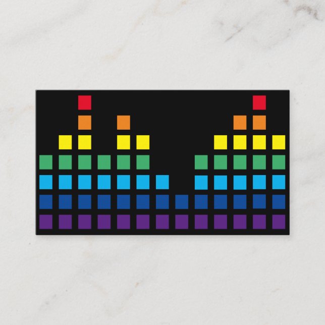 Elegante Regenbogenquadrate Visitenkarte (Vorderseite)