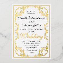 Elegante Regency Gold Verziert Border Wedding