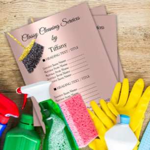 Elegante Reinigungsdienstleistungen Hausputz Preis Flyer