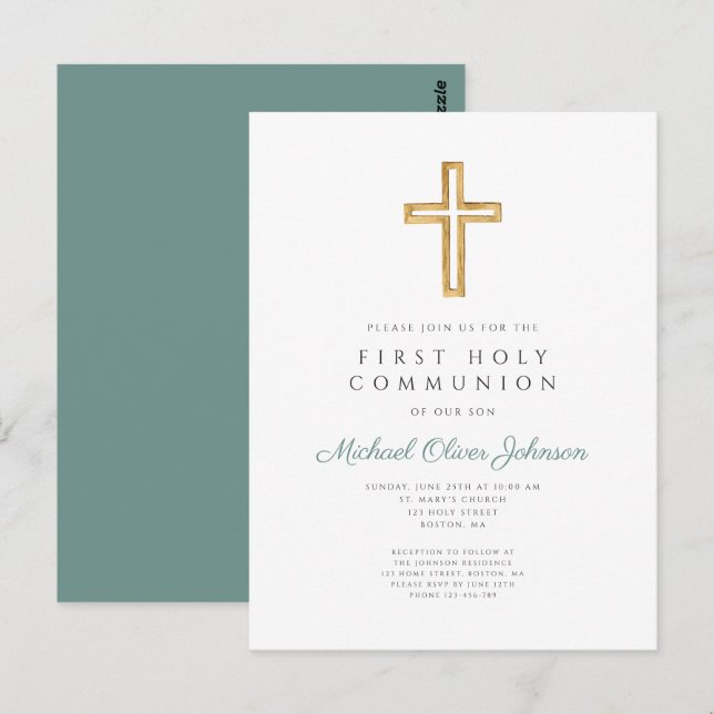 Elegante religiöse junge Kommune Postkarte (Vorne/Hinten)