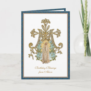 Elegante religiöse Jungfrau Maria Fatima Karte