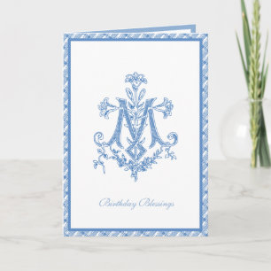Elegante religiöse Jungfrau Maria floral Karte