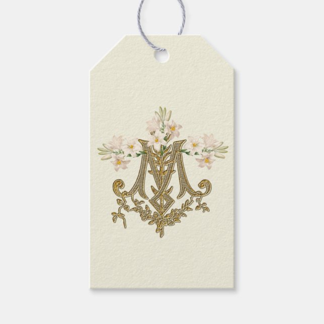 Elegante religiöse Jungfrau Mary Gold Katholic Lil Geschenkanhänger (Vorderseite)