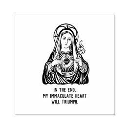 Elegante religiöse Jungfrau Mary imakulieren Herz Gummistempel