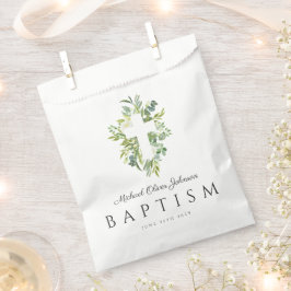 Elegante religiöse Kreuzbotanische Taufe Geschenktütchen