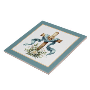 Elegante religiöse Kreuzungen von Blume Fliese