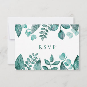 Élégante réponse Turquoise verdure, Mariage aquare