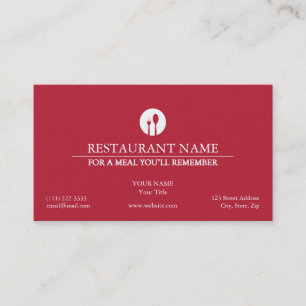 Elegante Restaurant-Visitenkarte Visitenkarte