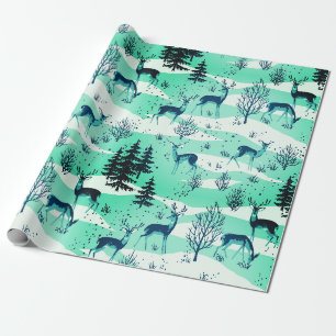 Elegante Retro Aqua Geschenkpapier