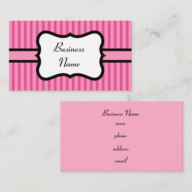 Elegante Retro Business Cards Visitenkarte (Vorne/Hinten)