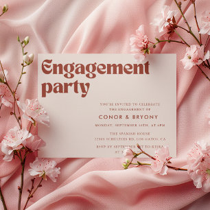 Elegante Retro-Engagement-Partei Einladung