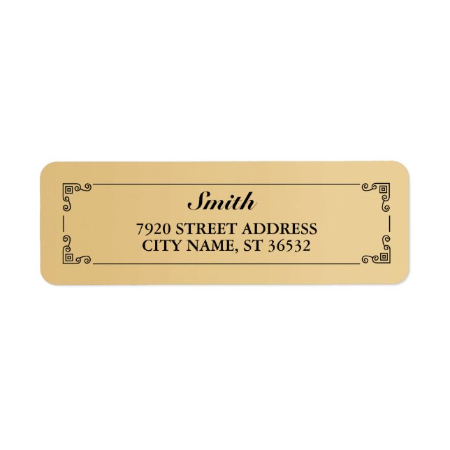 Elegante Retro Golden Gradient (Vorne)