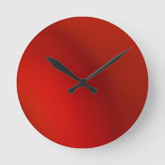 elegante retro-modern rote Satin-Wanduhr Runde Wanduhr