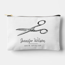 Elegante Retro-Scheren - Minimaler Haarstil Zubehörtasche