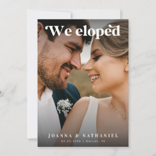 Elegante Retro Schwarz & Weiß Ankündigung