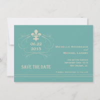 Elegante Retro Style Lilie Save the Date