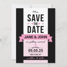 Elegante Retro Style Save the Date Card