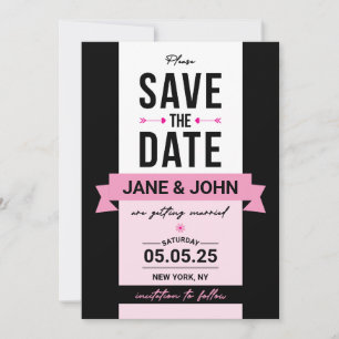 Elegante Retro Style Save the Date Card
