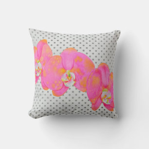 Elegante Retropinke Polka-Punkte Kissen