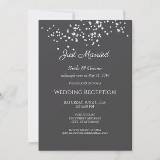 Elegante Rhinestones Hochzeitsempfang entfaltet Einladung