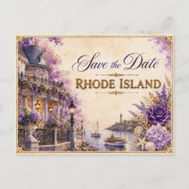Elegante Rhode Island Save-the-Date-Hochzeits-Einl Postkarte