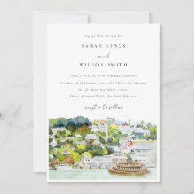 Elegante River Cruise Country Landschaft Hochzeit