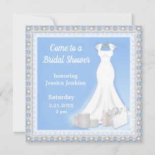 Elégante robe nuptiale douche Invitation