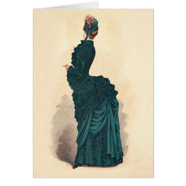 Élégante robe victorienne bleue (Devant)