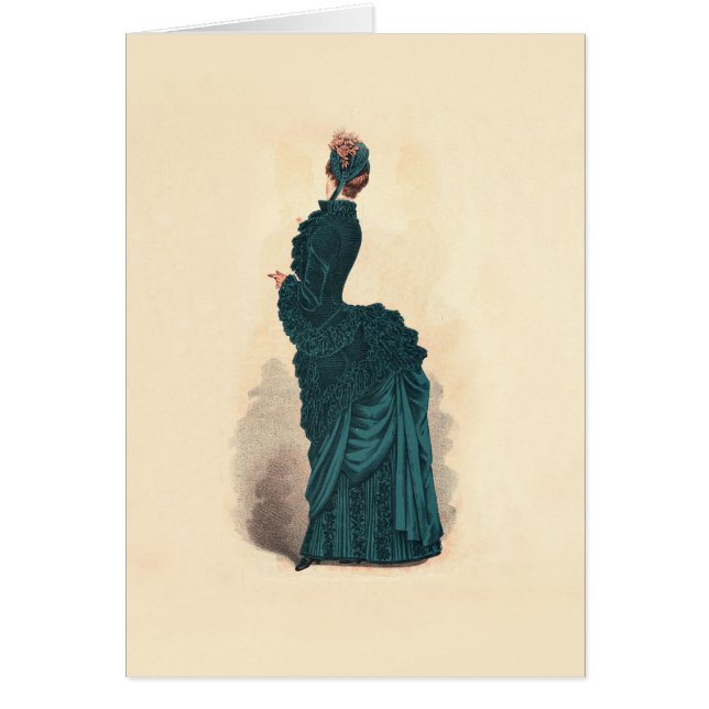 Élégante robe victorienne bleue (Devant)