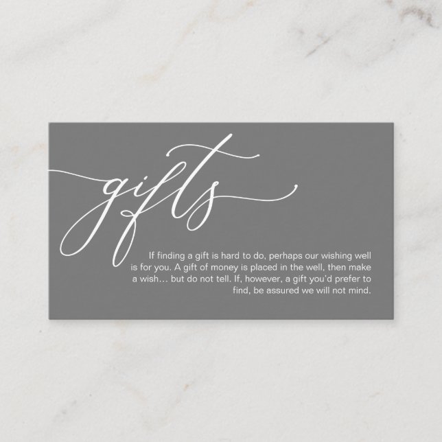 Elegante Romantik, Ein Hinweis auf Geschenke, Geld Begleitkarte (Vorderseite)