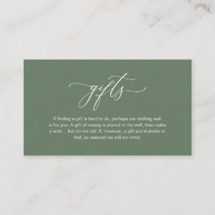 Elegante Romantik, Eine Note zu Geschenken, Sage G Begleitkarte