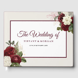 Elegante romantische Blumenhochzeit Gästebuch