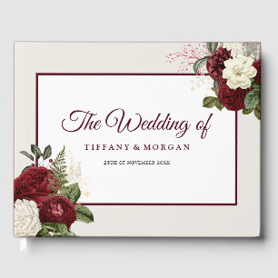 Elegante romantische Blumenhochzeit Gästebuch